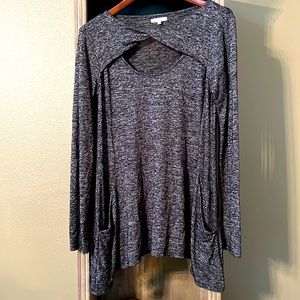 Maurice’s Tunic, Heathered pattern pockets